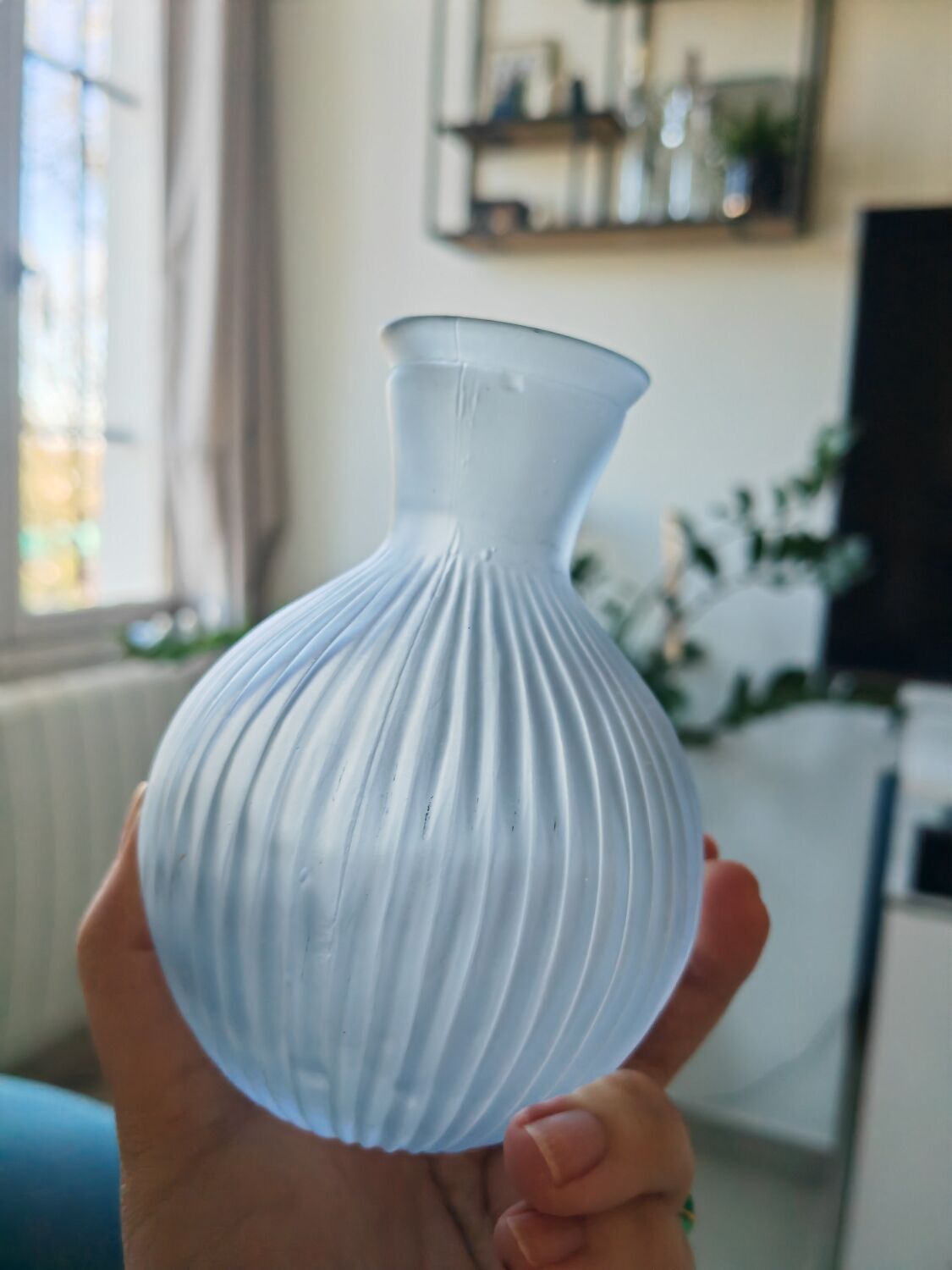 Pressed glass vase