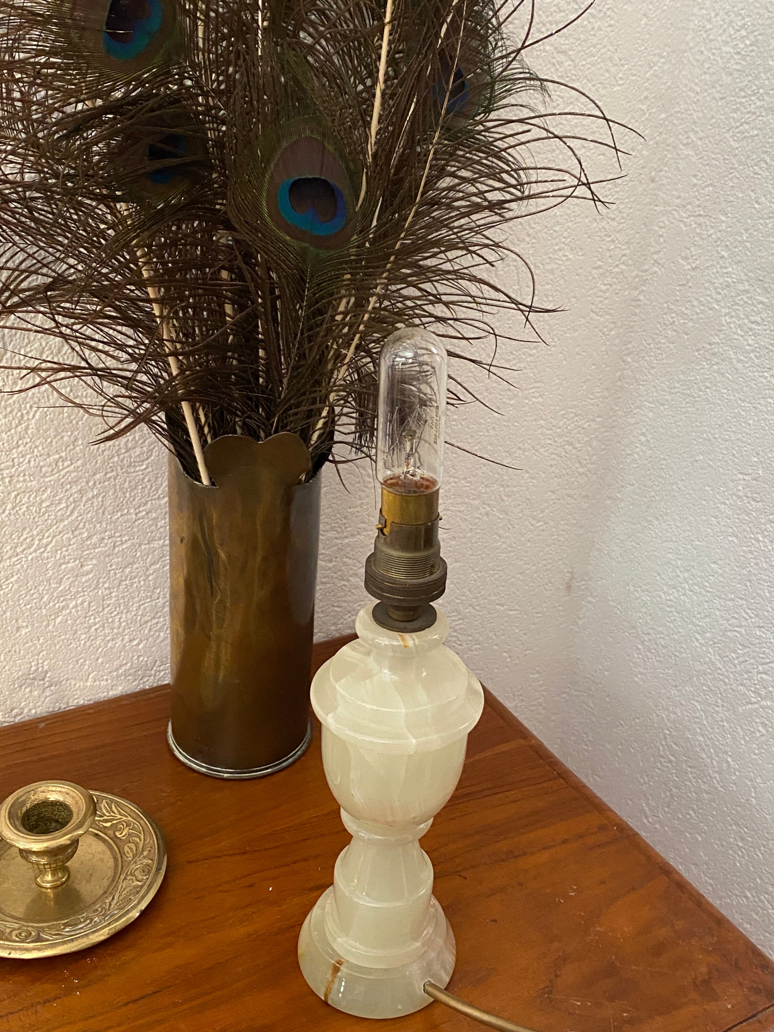 Pied de lampe en onyx