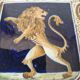 Large plate St Clément old wall decoration lion decor