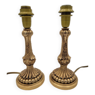 Pair of bronze lamp bases