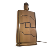 Brutalist lamp base in brass Regina made in Italy.