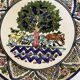 Wall plate Armenian pottery from Jerusalem: tree of life