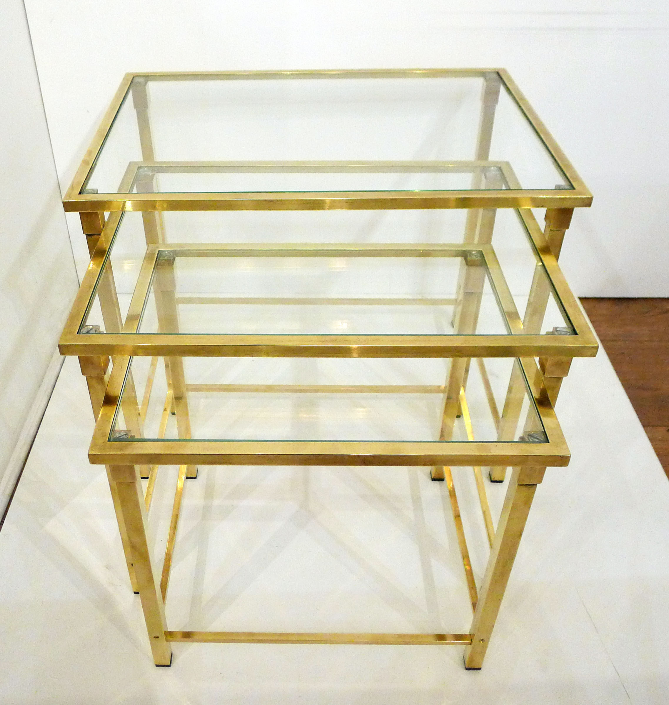 Golden metal tables