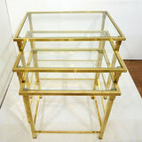 Golden metal tables