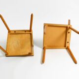 Two rare demountable plywood chairs by Axel Kufus model Stöcke for Atoll