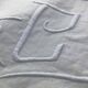 Embroidered 2-seater sheet CT linen new simple day cream