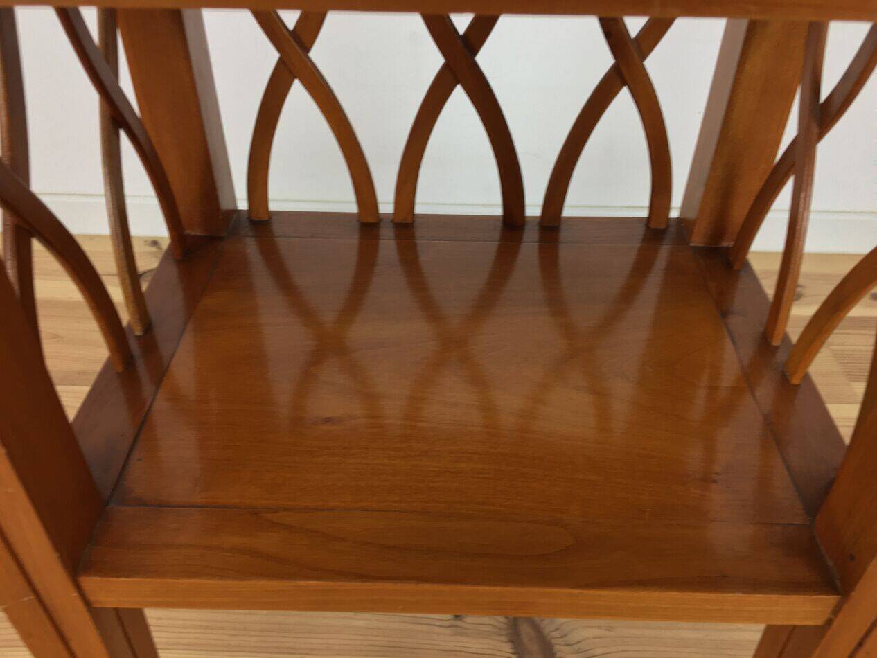 Table de chevet ou d'appoint à croisillons, bois, années 60