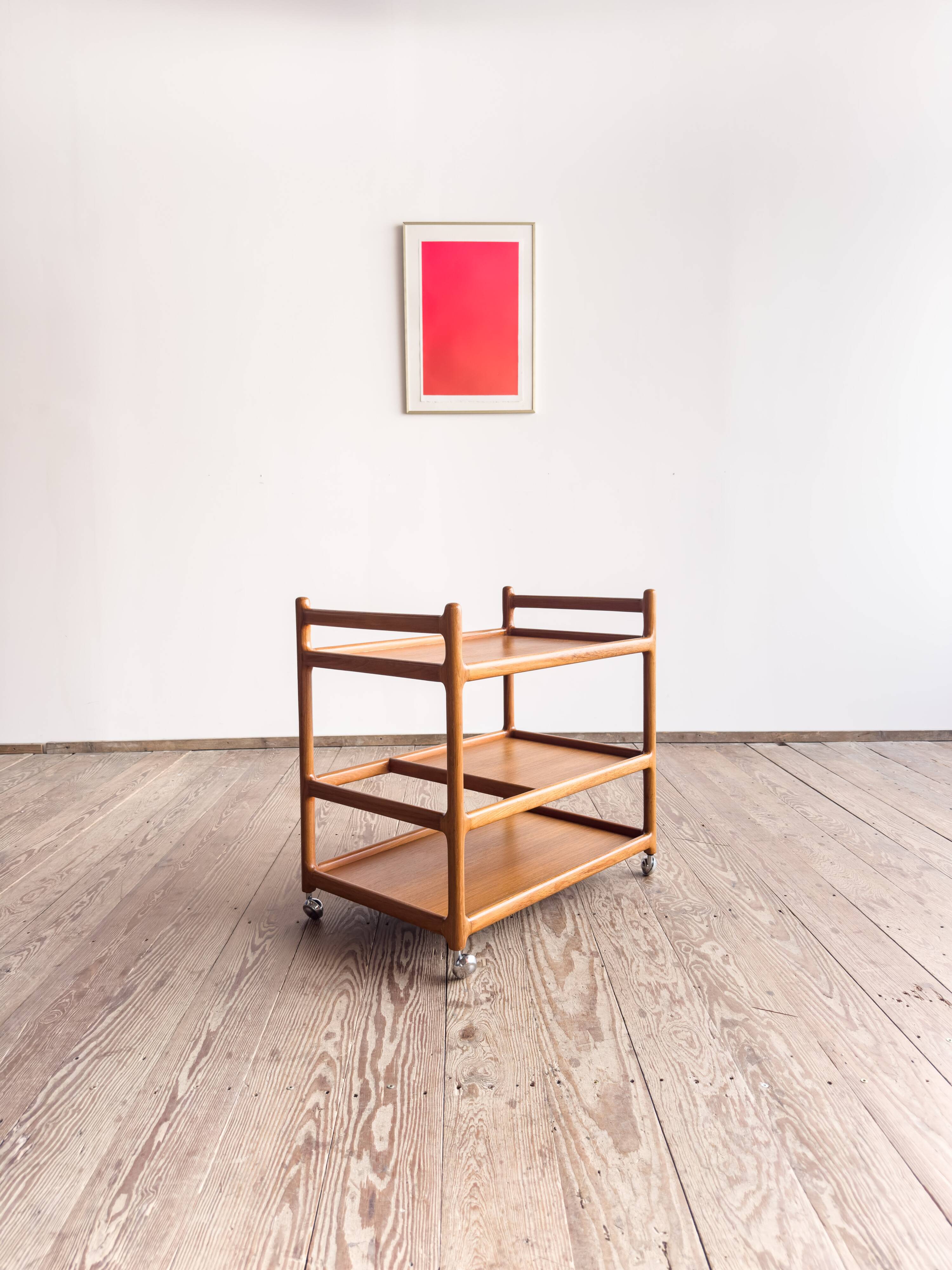 Service trolley and bar Johannes Andersen Silkeborg Denmark Teak