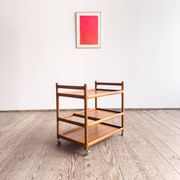 Service trolley and bar Johannes Andersen Silkeborg Denmark Teak