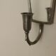 Pair Of Mid Century Swedish Pewter Sconces With Mirror By Svenskt Tenn