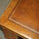 Victorian oak desk with hand-dyed leather.