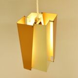 Rare metal pendant light for Lyfa, Denmark 1960's