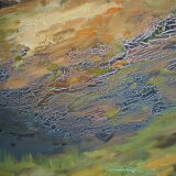 Painting signed neuville – 1950 – forest landscape