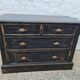 Old chest of drawers four drawers patina black