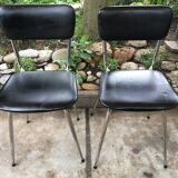 Vintage chrome and leatherette chairs