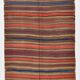 Burgundy & Brown Vintage Kilim Rug, 140x214Cm
