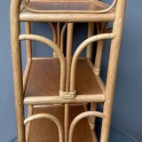 Vintage 3-tier rattan shelf