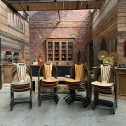 Set of 18 Baumann chairs from the 80s.