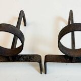 Pair of Mid-Century Modern Firedogs, Italy, 1950s