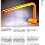 Lampe architecte tube Anders Pherson 1973