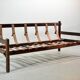 Jean Gillon Brazilian Jacarandá Wooden 3-Seat Sofa for Woodart, Brazil, 60s