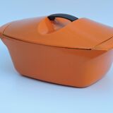 Enamelled cast iron casserole Le Creuset 4L5 designed by Raymond Loewy Vintage