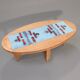 Oak and tile coffee table by Guillerme et Chambron for Votre Maison, 1970s.