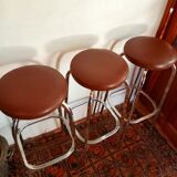 Set of three vintage bar stools