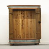 Folk art painted bridal armoire