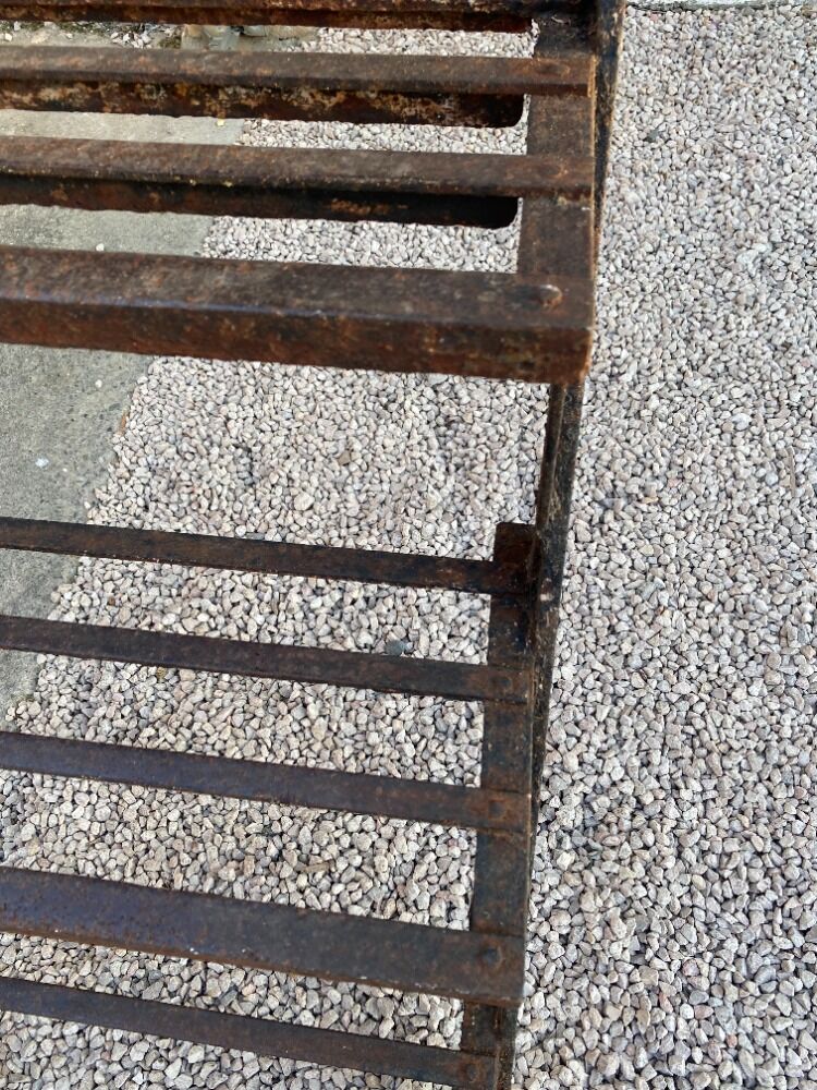 Industrial straight iron staircase loft workshop