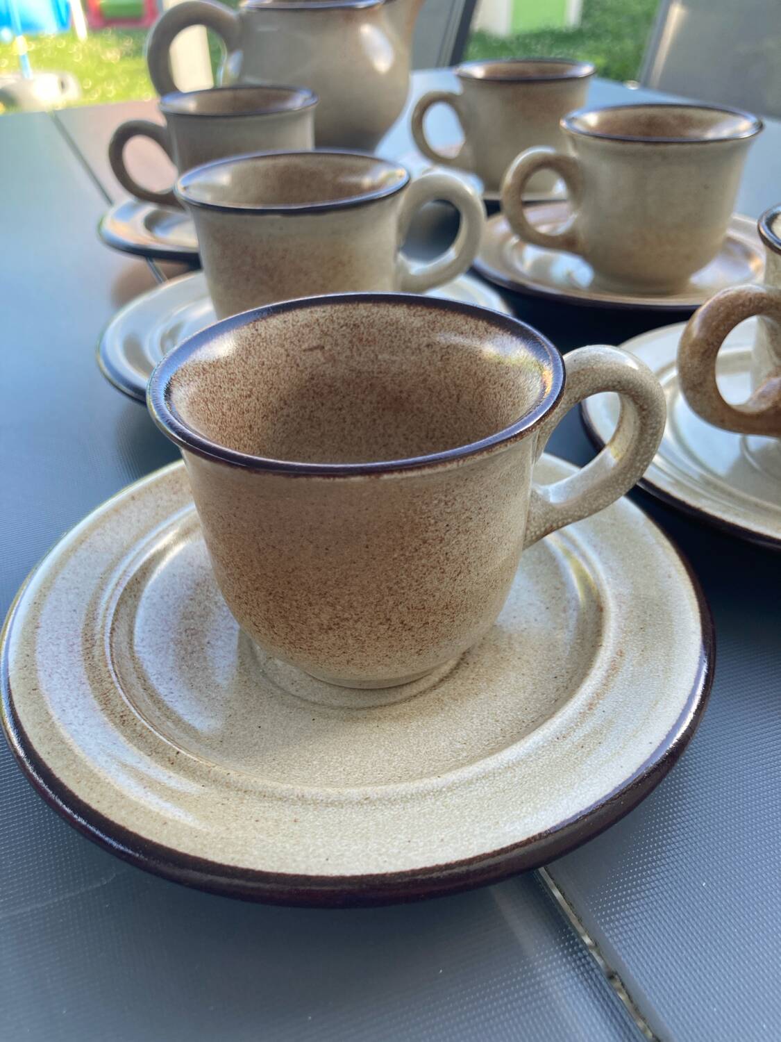 Niderviller stoneware coffee cups