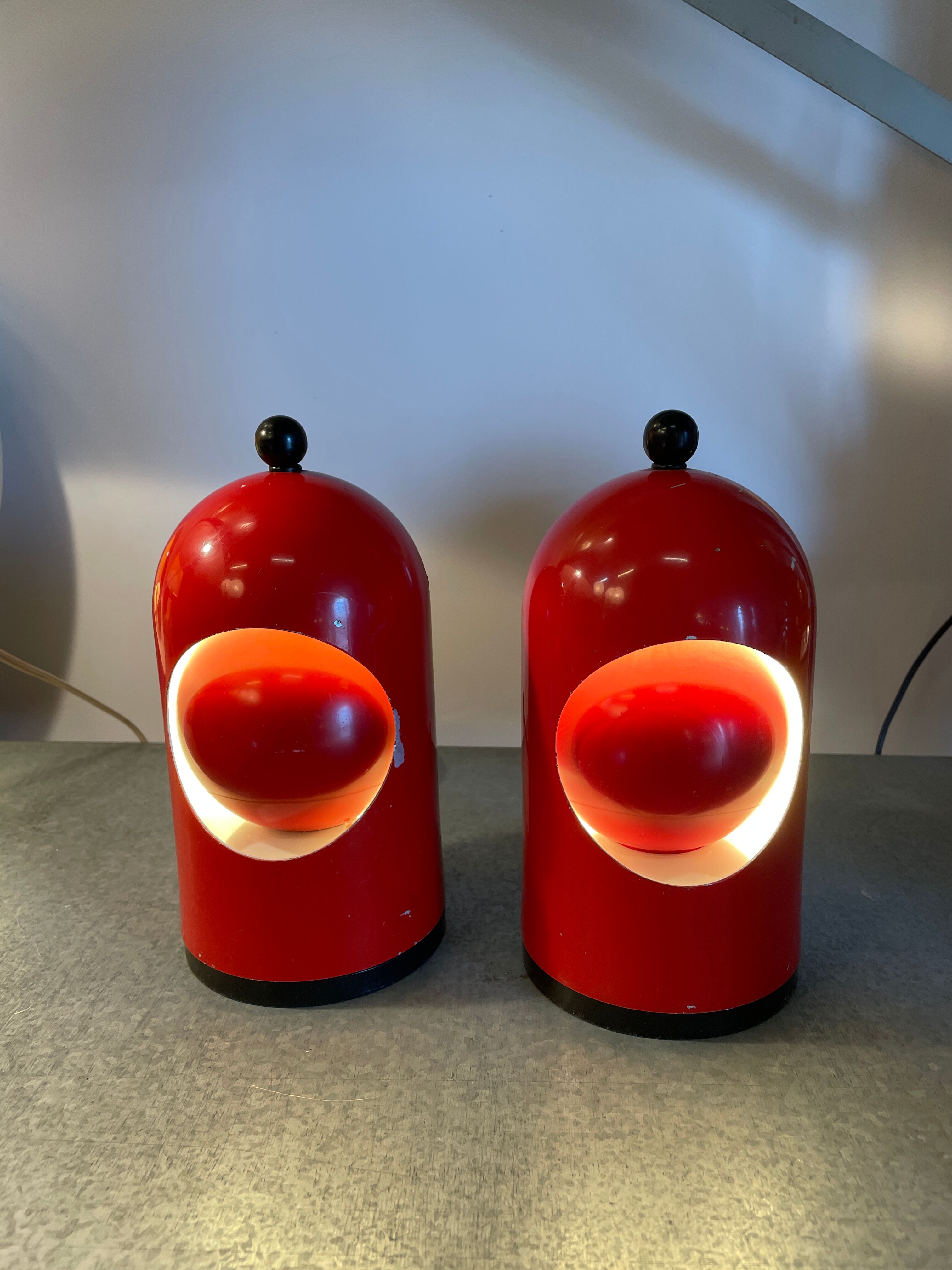 Paire de lampes Selene, Italie 70