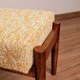 Scandinavian stool, yellow and white, Boho style