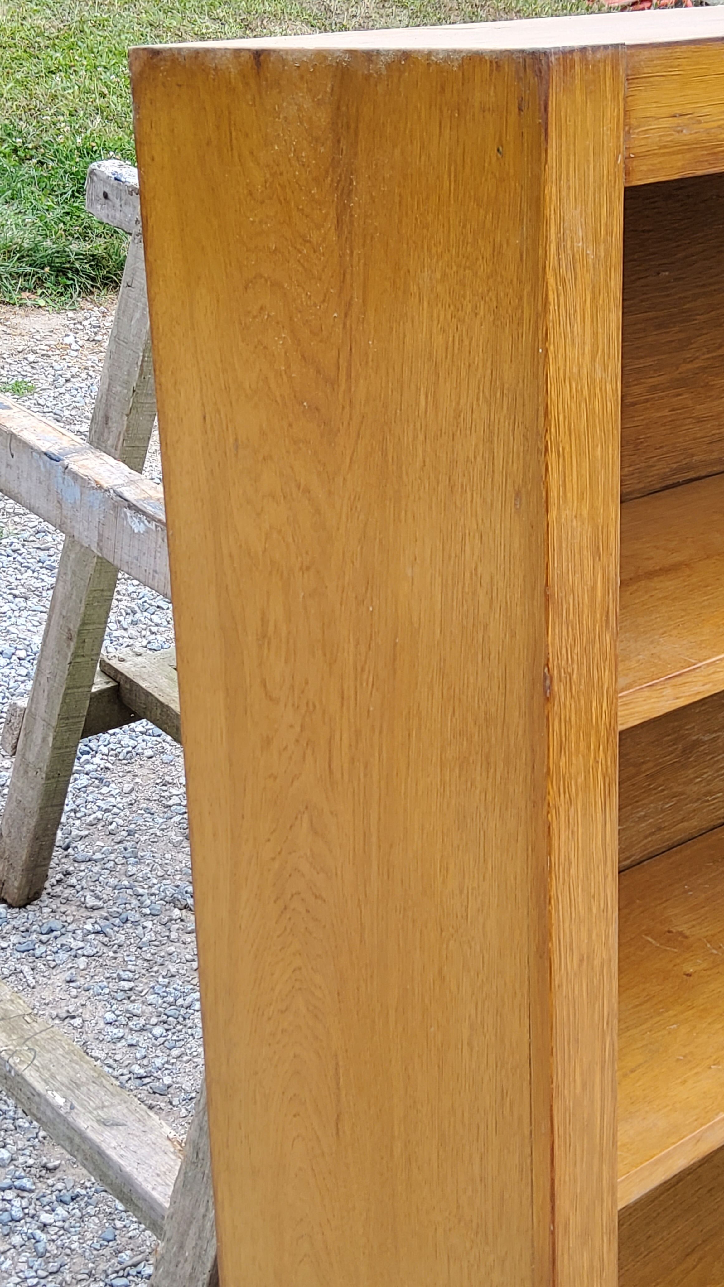 Wall display case from the 50s in solid blond oak