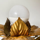 Masca golden metal flower wall lamp
