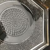 Hexagonal art deco glass top underplate