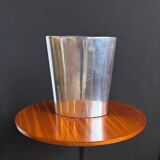 Brushed aluminium vase from the 1980s.