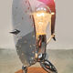 Vintage unique Italian metal figure table lamp
