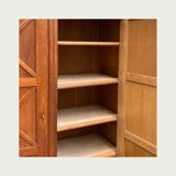 Vintage solid oak cross-braced wardrobe 1940