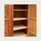 Vintage solid oak cross-braced wardrobe 1940