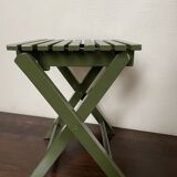Vintage slatted fishing stool