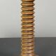 Midcentury French brutalist wood turned table lamp, Charles Dudouyt style