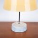 Mushroom desk lamp in opaline glass with a marble base, 1960s