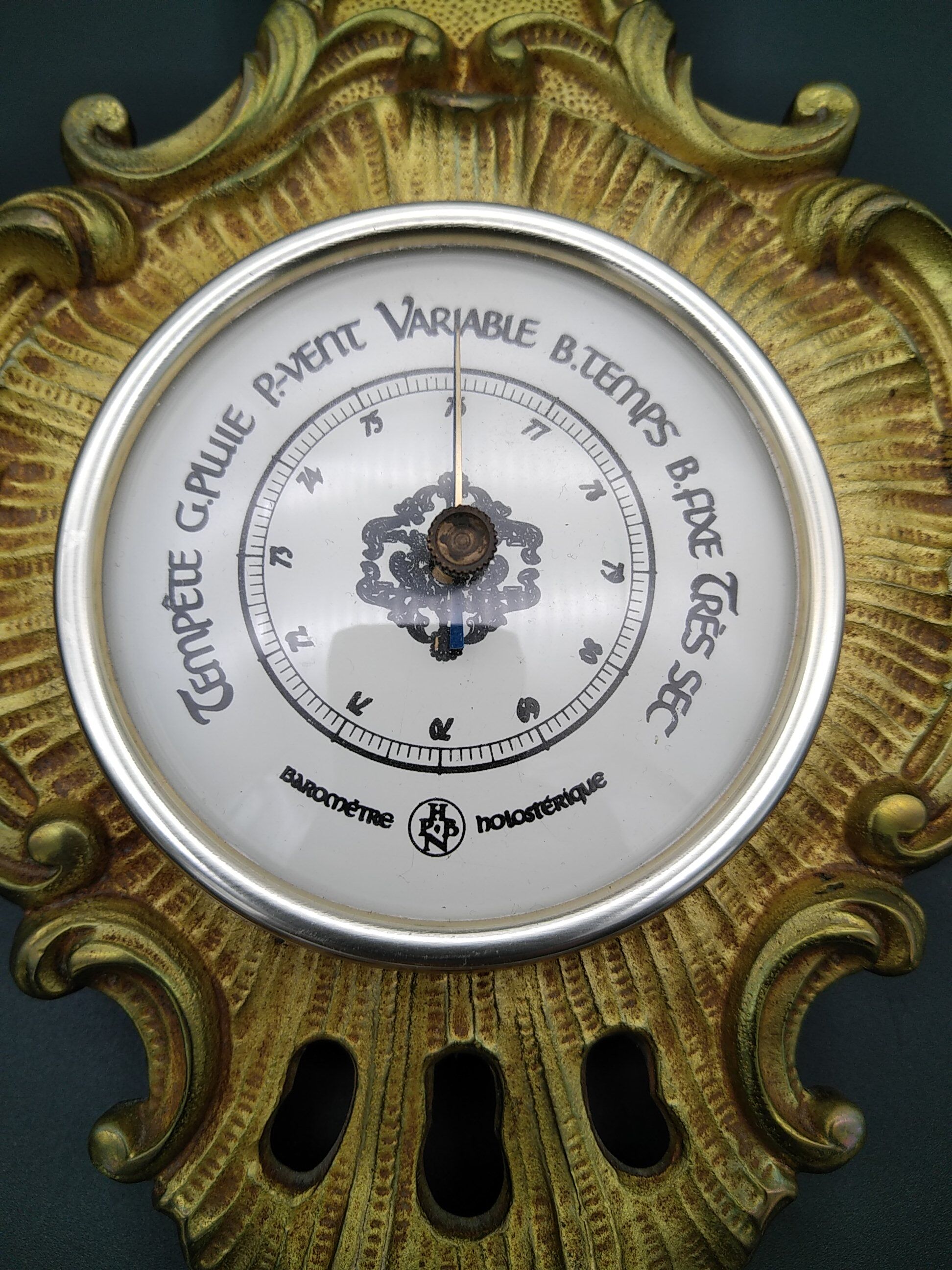 Barometer in gilded bronze, Louis XV style