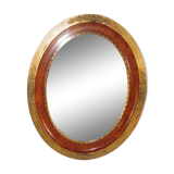 Art Deco oval mirror with gilding 50.5x40.5 cm / 2