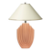 1980s salmon pink ceramic table lamp art deco pastel midcentury golden girls