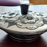 Tin Bonbonnière. Art Deco. Signed René Delavan.