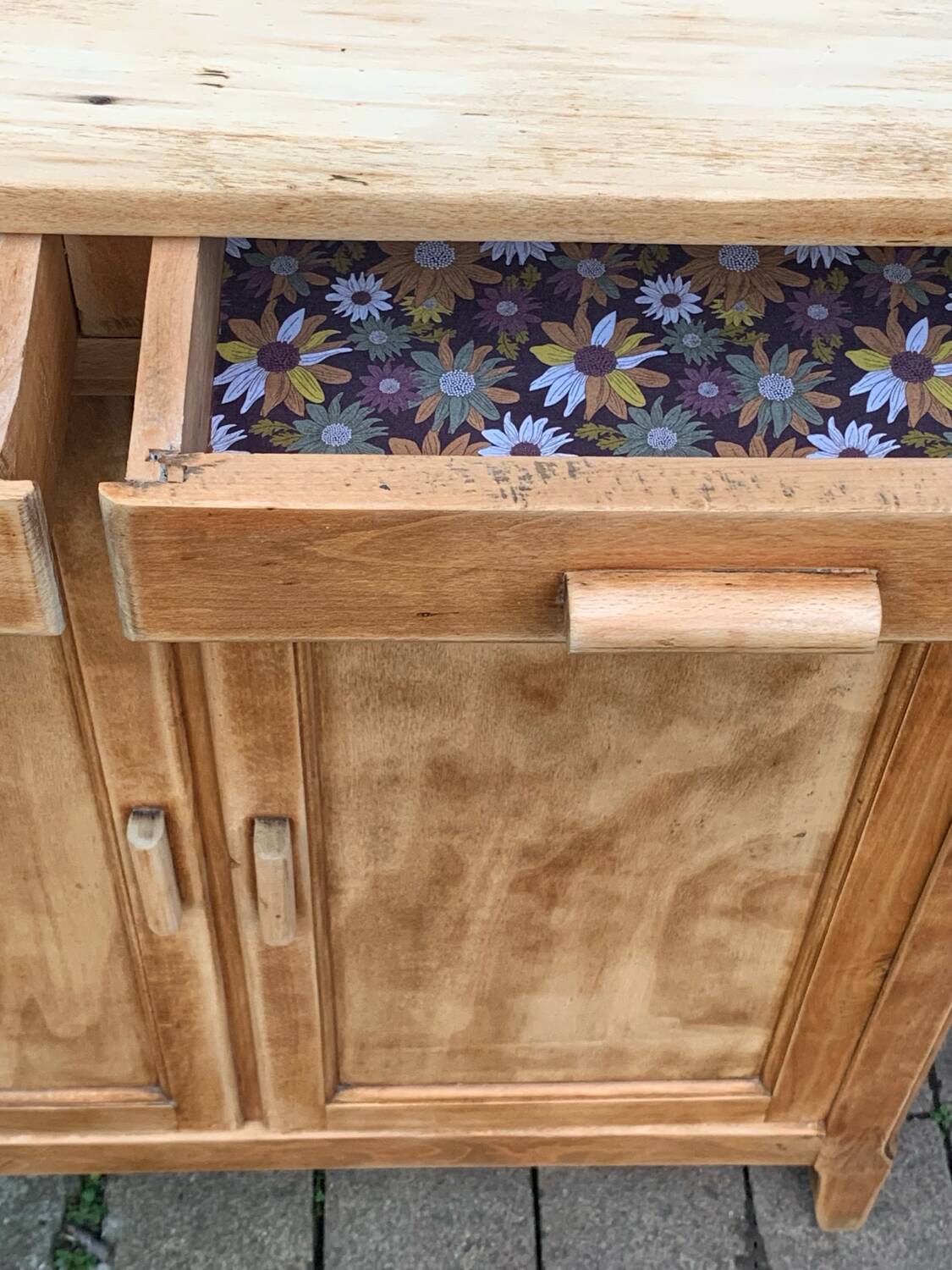 Buffet parisien bois brut 1940 H100