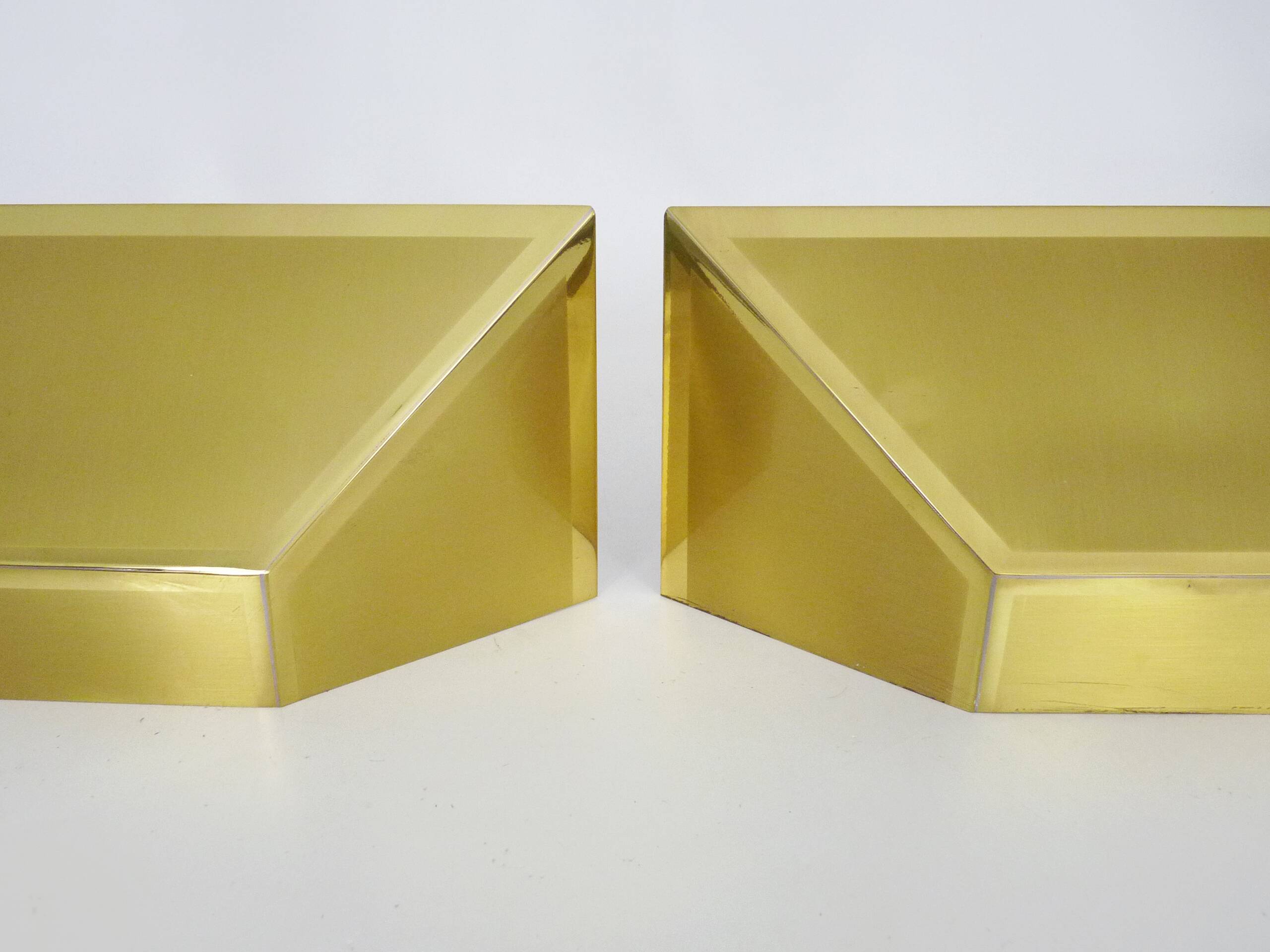 Pair of gold wall sconces 1980s