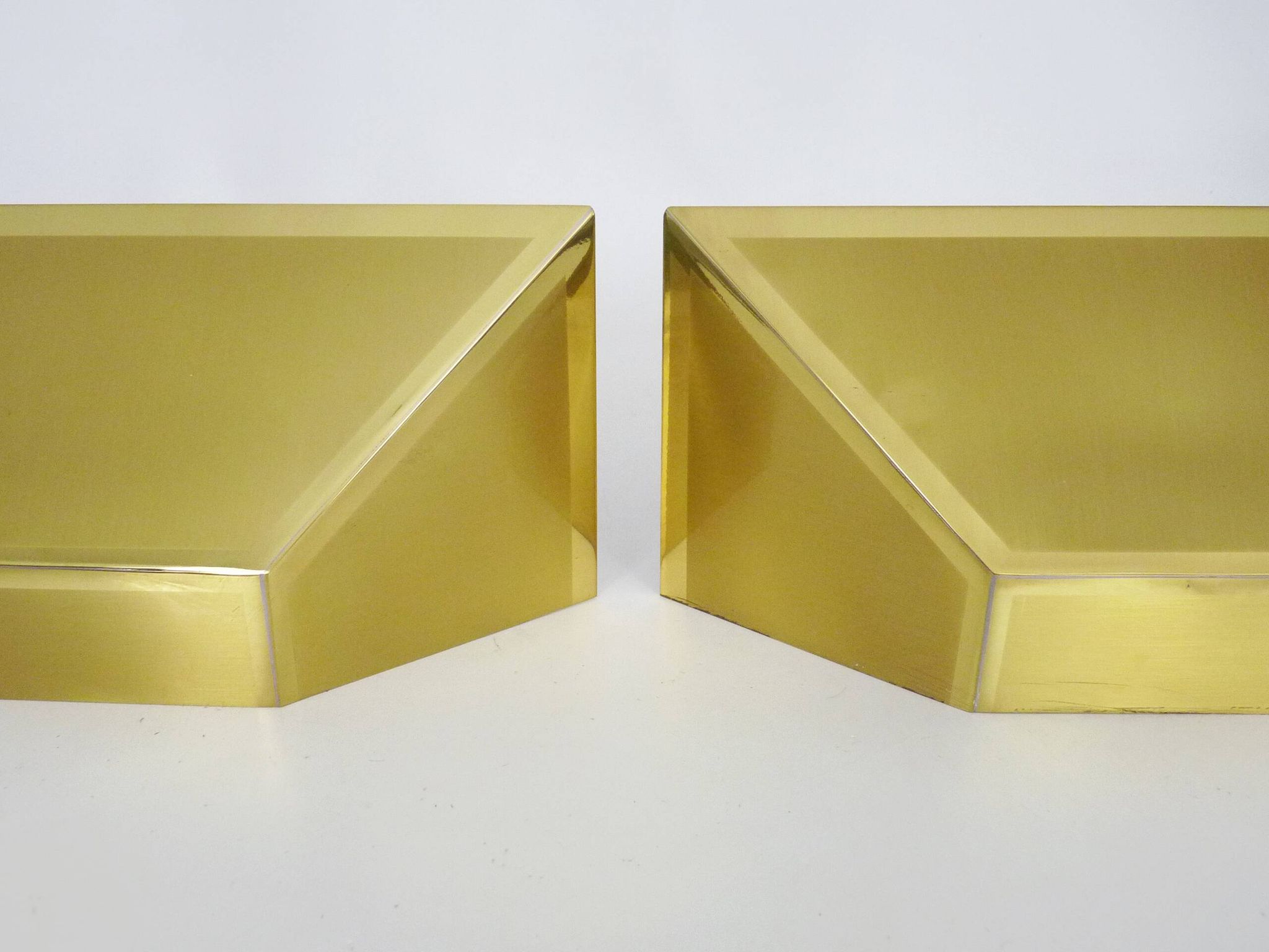 Pair of gold wall sconces 1980s